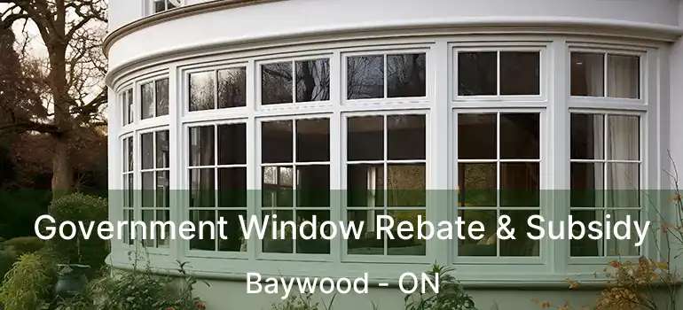  Government Window Rebate & Subsidy Baywood - ON
