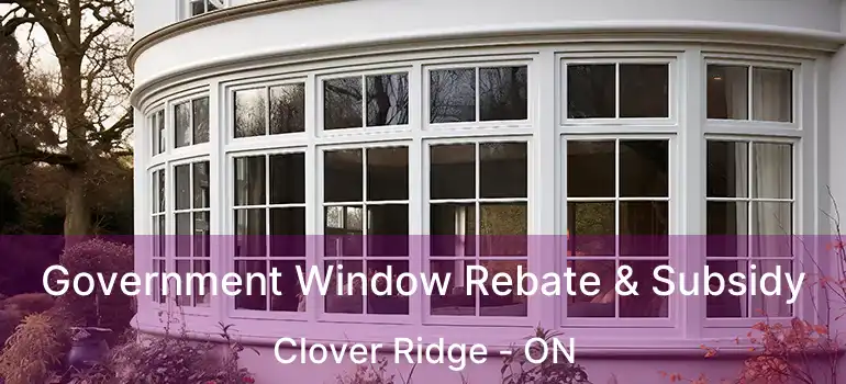  Government Window Rebate & Subsidy Clover Ridge - ON